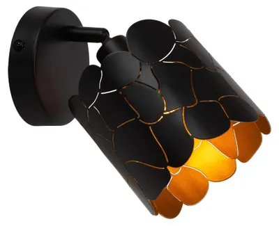 Image de ALMELO - Applique murale / Lampe murale - Ø 12 cm - 1xE14 - Noir