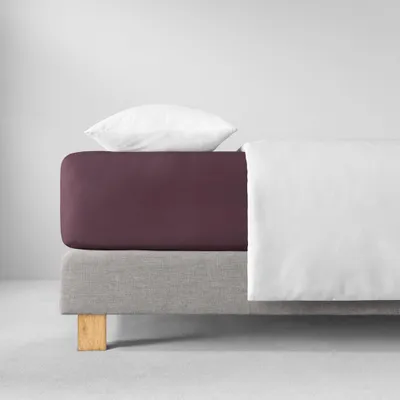 Produktbild von Estella Jersey-Stretch Spannbetttuch Farbe aubergine Größe 100x200 cm