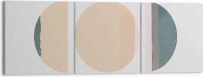 Produktbild von Bild auf Leinwand - Leinwandbild - 3 Teile - Abstraktion Rad Halbkreis - 150x50cm - Wand Bild - Wanddeko - Wandbilder - Leinwanddruck - Bilder - Wanddekoration - Leinwand bilder - CA150x50-4310
