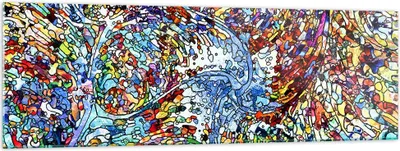 Produktbild von Bilder auf glas - Abstraktion modern - 160x50cm - Glasbilder - Wandbilder - Kunstdruck - zum Aufhängen bereit - Wanddekoration aus Glas - Glas Bilder - Wandbild auf Glas - Einteilig - GAB160x50-4045