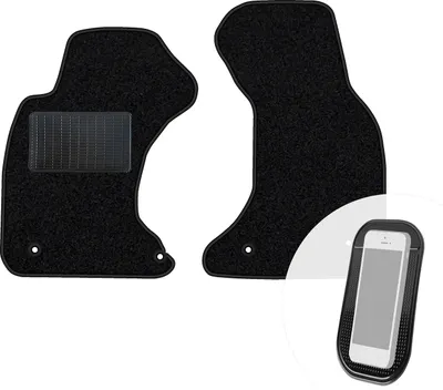 Immagine prodotto di moto-MOLTICO Tappetini anteriori per auto Velours Tappetini auto neri Set 2 pezzi adatto per Audi A6 C5 S6 1997-2004