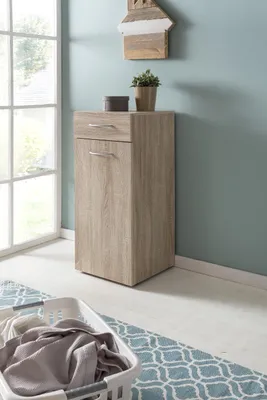 Produktbild von Kommode mit 1 Tür, 1 Schublade und 2 Einlegeböden, Eiche sägerau