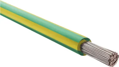 Immagine prodotto di CAVO HELU SiF 1X4mm² GNYE (verde/giallo) Conduttore singolo in silicone verde/giallo AD 4,2mm Tensione nominale Uo/U 300V/500V - 1 metro