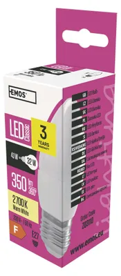 LED Lampe Classic Candle / E27 / 4,1 W (32 W) / 350 lm / Warmweiß