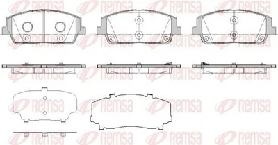 Produktbild von REMSA Bremsbeläge Satz Vorne Bremsklötze für KIA SORENTO III 1880.02
