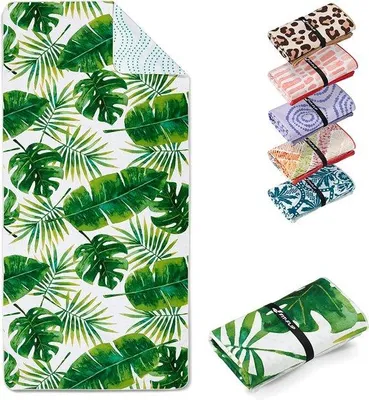 Produktbild von DigiRigi® XXL Mikrofaser-Strandtuch – ultraleicht, sandabweisend & schnelltrocknend, 100% recycelte Mikrofaser (88% Polyester / 12% Polyamid) – 90×200 cm oder 90×160 cm
