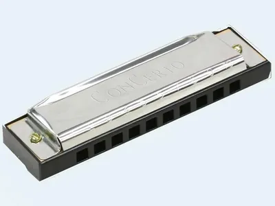 Produktbild von Mundharmonika aus Metall, 10 Stimmen