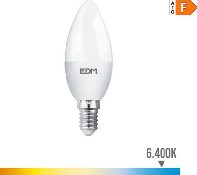 Image de Ampoule Bougie Led E14 7w Lumière Froide 6400k éclatante - Edm