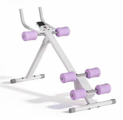 Produktbild von LONTEK Klappbarer Bauchtrainer mit 2 Stufen, 150 kg Belastbarkeit, LED-Display