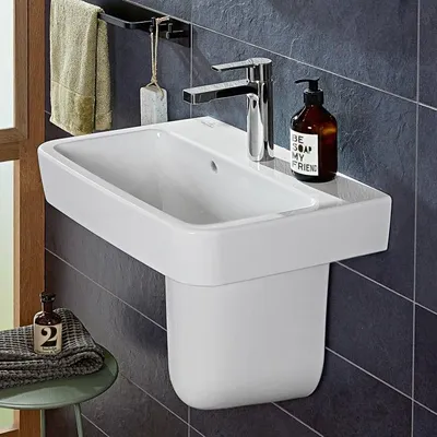 Immagine prodotto di V&B lavamano O.NOVO 50x37cm, angolare, m HL, con troppopieno, bianco