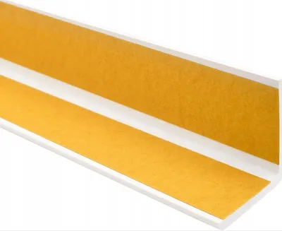Produktbild von Eckleiste – Länge 50 m – 35 x 35 mm – Stärke 1,5 mm – Weiß – Gebogene, doppelseitig selbstklebende Fensterabschlussleiste