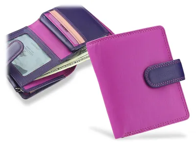 Obrázek produktu pro Dámská peněženka Visconti z přírodní kůže RFID fialová 11x9 cm