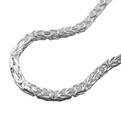 Produktbild von Armband ca.3mm Königskette vierkant glänzend Silber 925 19cm silber 3mm