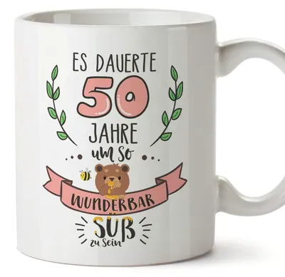 Keramikbecher 'Sweet 50' 350 ml, spülmaschinenfest, mikrowellengeeignet