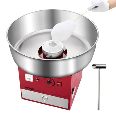 Zdjęcie produktu dla Elektryczna Maszyna Do Waty Cukrowej Vevor 1000W Misa 52Cm Czerwona