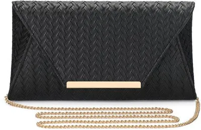 Immagine prodotto di Elegante borsa da sera da donna a tracolla in Finto cuoio nera