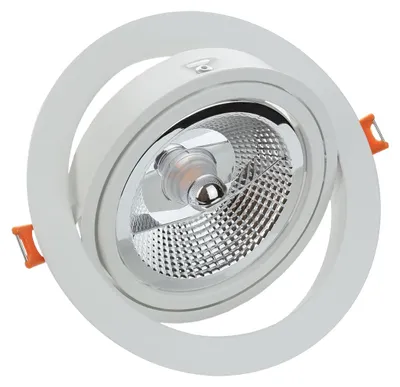 Produktbild von Spectrum Einbauleuchte MDD MAXI Weiß rund Ø17cm schwenkbar für 1 x AR111 GU10 Leuchtmittel