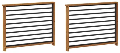 Obrázek produktu pro vidaXL Opěrky rukou, 2 kusy, přírodní barva, 80 x 6 x 61 cm, masivní akátové dřevo