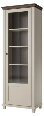 Produktbild von Masseno Vitrinenschrank EVANDRO 200 x 71 cm Modern Wohnzimmer Vitrine, Beige