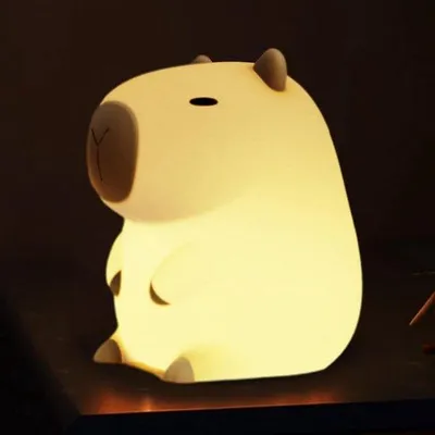 Productafbeelding van Schattige Capibara Nachtlamp USB Oplaadbaar LED Licht met Touch Control voor Kinderkamer
