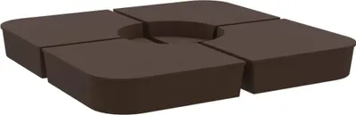 Image de vidaXL Ensemble de 4 pieds de parasol en croix 100 kg PP