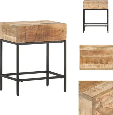 Produktbild von vidaXL Beistelltisch 40x30x50 cm Raues Mango-Massivholz -  Beistelltische
