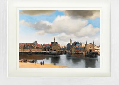 Produktbild von Johannes Vermeer Gerahmtes Bild Mit Edlem Passepartout | Wand-Bilder | Im Bilderrahmen - Ansicht Von Delft, 1660-1661 (30 x 40 cm)