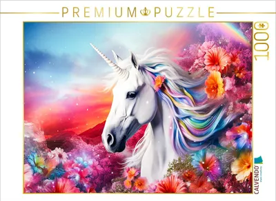 Produktbild von CALVENDO Puzzle Ein Motiv aus dem Kalender Einhorn und coole Sprüche | 1000 Teile Lege-Größe 64x48cm Foto-Puzzle für glückliche Stunden