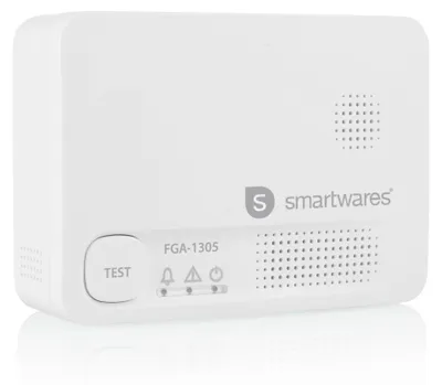 Produktbild von Smartwares FGA-13051, Kohlenstoffmonoxid, Haus, Büro, 40 m², 85 dB, 10 Jahr(e), Weiß