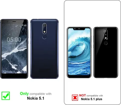 Produktbild von Cadorabo Panzerfolie für Nokia 5.1 2018 Schutzfolie in Weiß Vollbild Folie Tempered Display Schutzglas