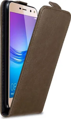 Image de Cadorabo Housse pour Huawei Y5 2017 / Y6 2017 Housse de protection en brun Flip Etui Housse de téléphone portable Case Cover