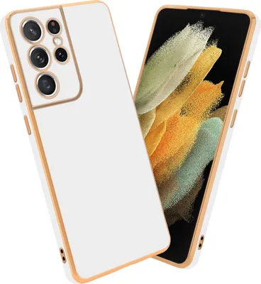 Immagine prodotto di Cadorabo cover protettiva per Samsung Galaxy S21 ULTRA cover in bianco cover telefono cellulare TPU silicone fotocamera protezione caso