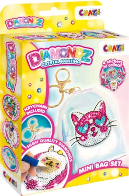 Produktbild von Craze Diamondz Mini Bastelset Schlüsselanhänger zum Verzieren mit Diamanten