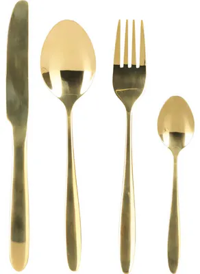 Produktbild von Excellent Houseware | Tafelbestecke Set 24-teilig - Gold - Elegantes Design - Hochwertige Edelstahlqualität