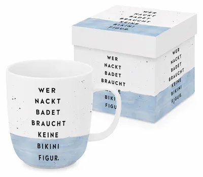 Produktbild von PPD Bikinifigur Porzellanbecher 400 ml mit Geschenkverpackung