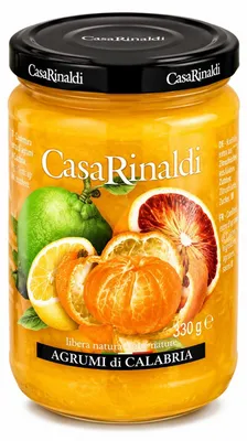 Image de Casa Rinaldi, mélange d'agrumes de Calabre, 330 g – Préparation de fruits italienne contenant jusqu'à 80 % de fruits