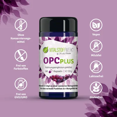 Produktbild von Vitalstoffwerk OPC Plus, 60 Kapseln