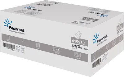 Produktbild von Papernet Papierhandtuch 419953 C-Falz 1lg. RC natur 24x175Bl.