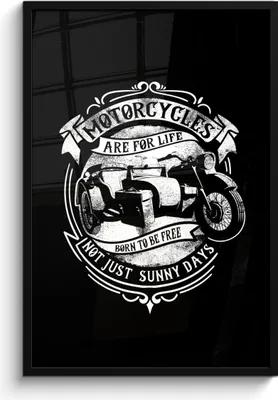 Produktbild von MuchoWow® MuchoWow® Gerahmtes Poster Mancave - Motorrad - Vintage - Zitate 60x90 cm - Poster mit zchwarzem Bilderrahmen - Kunst