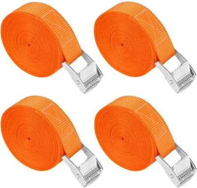 Immagine prodotto di Cinghie regolabili da 6 m, set da 4 pezzi, con chiusura a morsetto, per biciclette e auto