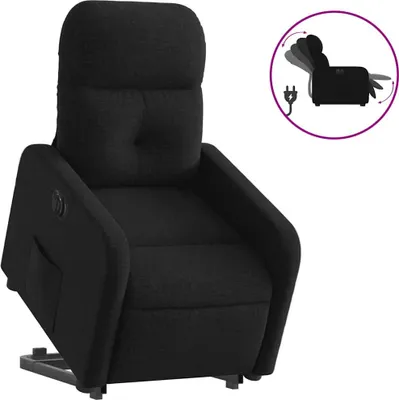 Produktbild von vidaXL Relaxsessel mit Aufstehhilfe Elektrisch Schwarz Stoff