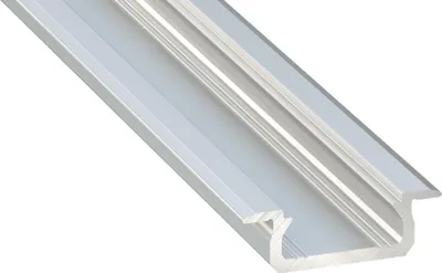 Produktbild von LED Aluminium Profil Leiste Weiß | Typ Z Vielseitig einsetzbar | Mit Endkappe | Gefroren Abdeckung | 1m