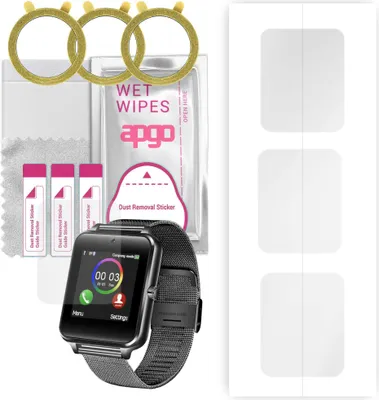 Produktbild von apgo 3 Stück Schutzfolie, klar, kompatibel mit DexXer GT08 METAL2 Smartwatch, Hydrogel Displayschutzfolie mit Positionierhilfe, Displayfolie, robust und kratzfest