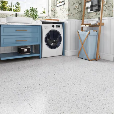 Obrázek produktu pro Samolepicí vinylové dlaždice Terrazzo, 16 kusů, 30 x 30 cm, šedé