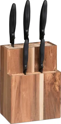 Produktbild von relaxdays Messerblock unbestückt aus Holz