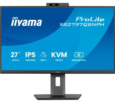 Produktbild von iiyama ProLite XB2797QSNPH-B1, 68,6 cm (27"), 2560 x 1440 Pixel, Quad HD, LED, Schwarz