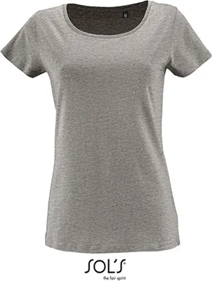 Immagine prodotto di SOLs 02077 | Maglietta donna a maniche corte Milo - Colore: Grigio Melange - Taglia: M