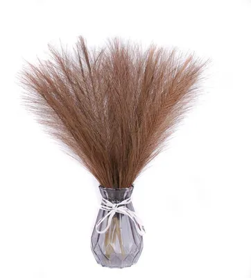 Immagine prodotto di Decorazioni di pampas artificiali, 50 pezzi, colore marrone, altezza 43-45 cm, materiale: poliestere