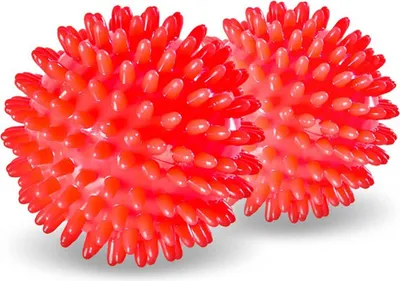 Immagine prodotto di Pallina a spilli Kawanyo, set da 2 per massaggi e allenamento fasciale - rosso
