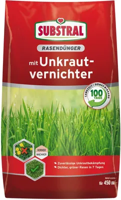 Produktbild von SUBSTRAL Rasen-Dünger mit Unkrautvernichter 9 kg - 8344